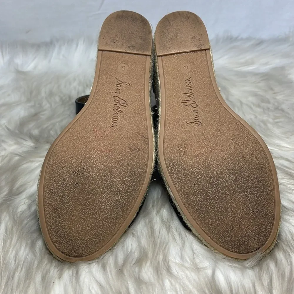 Sam Edelman Brenda Black Vegan Sueded Strappy Espadrilles‎ Sz 6.5